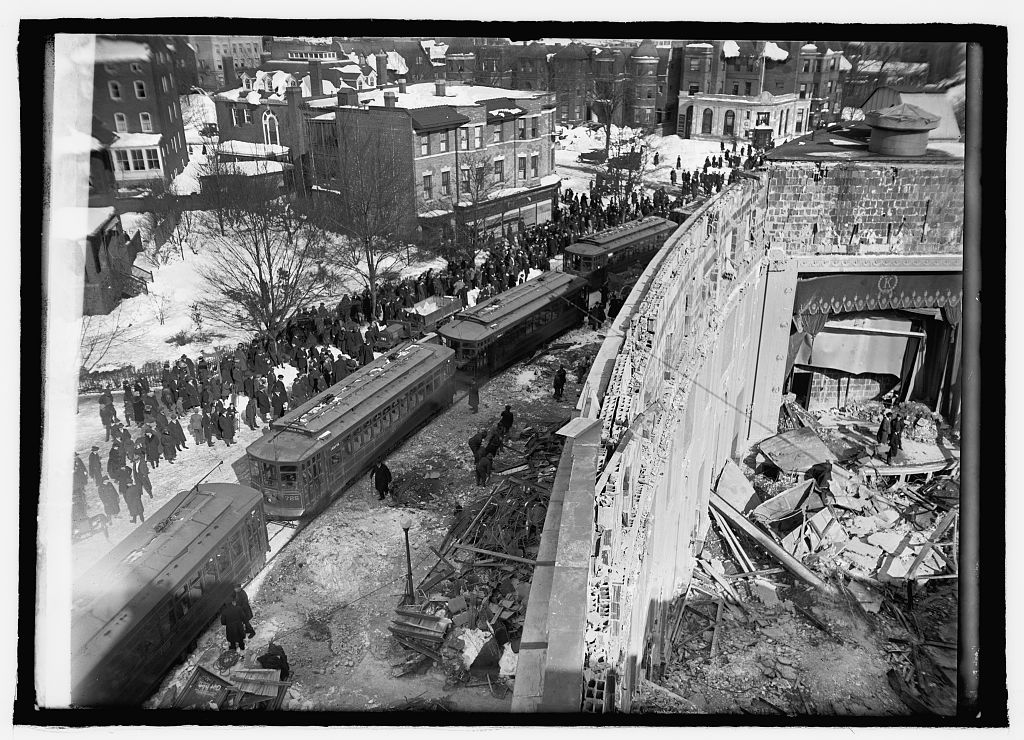 Knickerbocker Theater interior wreckage two days after the collapse