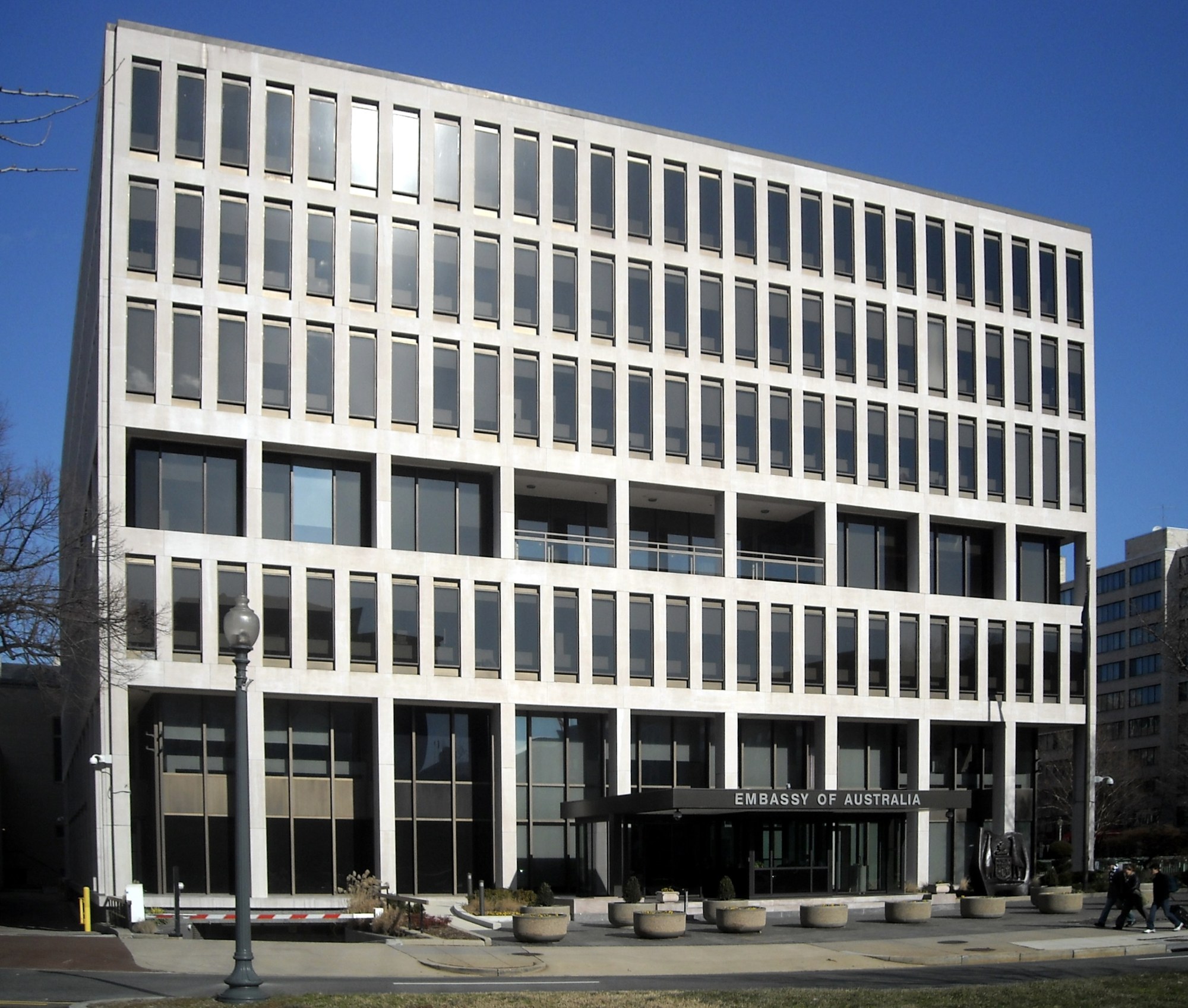 The 1969 Australian Embassy building at 1601 Massachusetts Avenue NW, since demolished