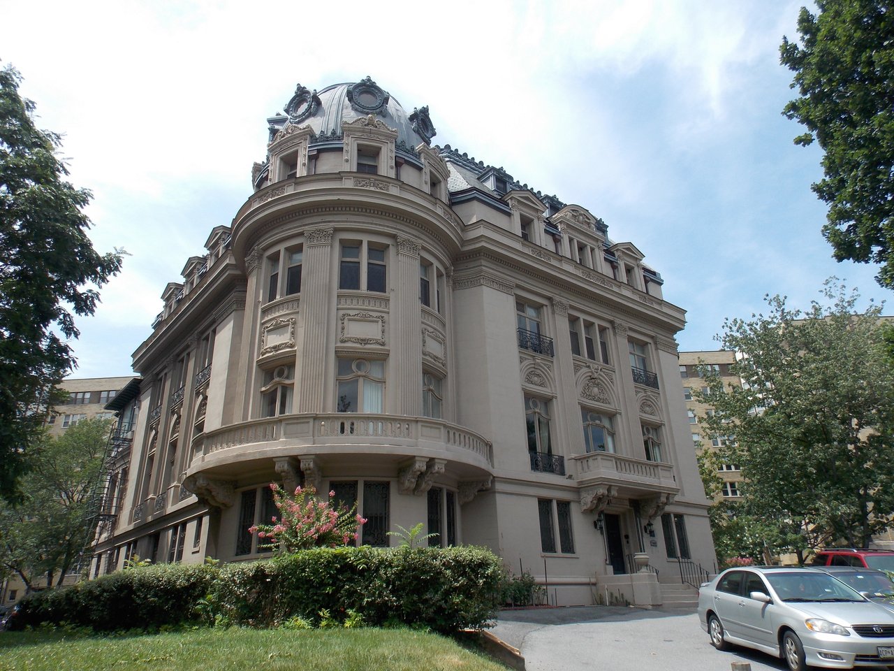 The former French Embassy building at 16th Street and Kalorama Road NW in Washington as it stands today
