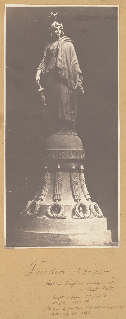 Thomas Crawford bronze maquette of the Statue of Freedom, the figure that crowns the U.S. Capitol dome