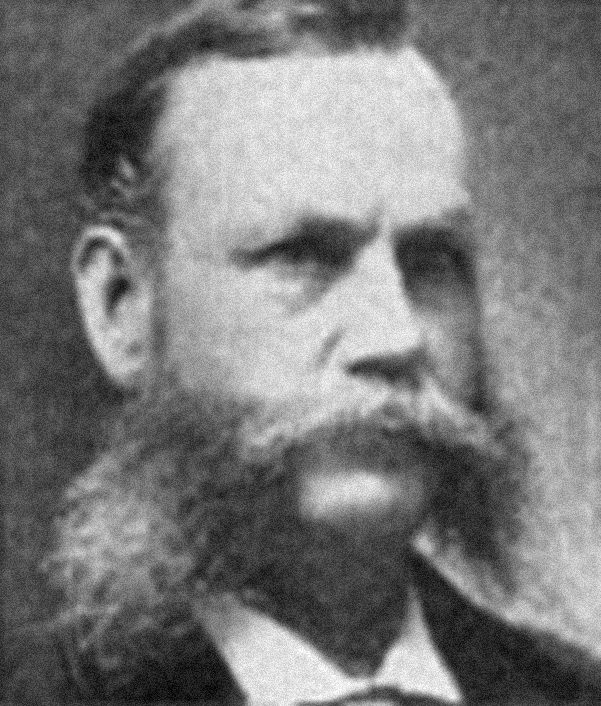 Black and white portrait photograph of Thomas P. Morgan, late 19th century DC commissioner and former police chief