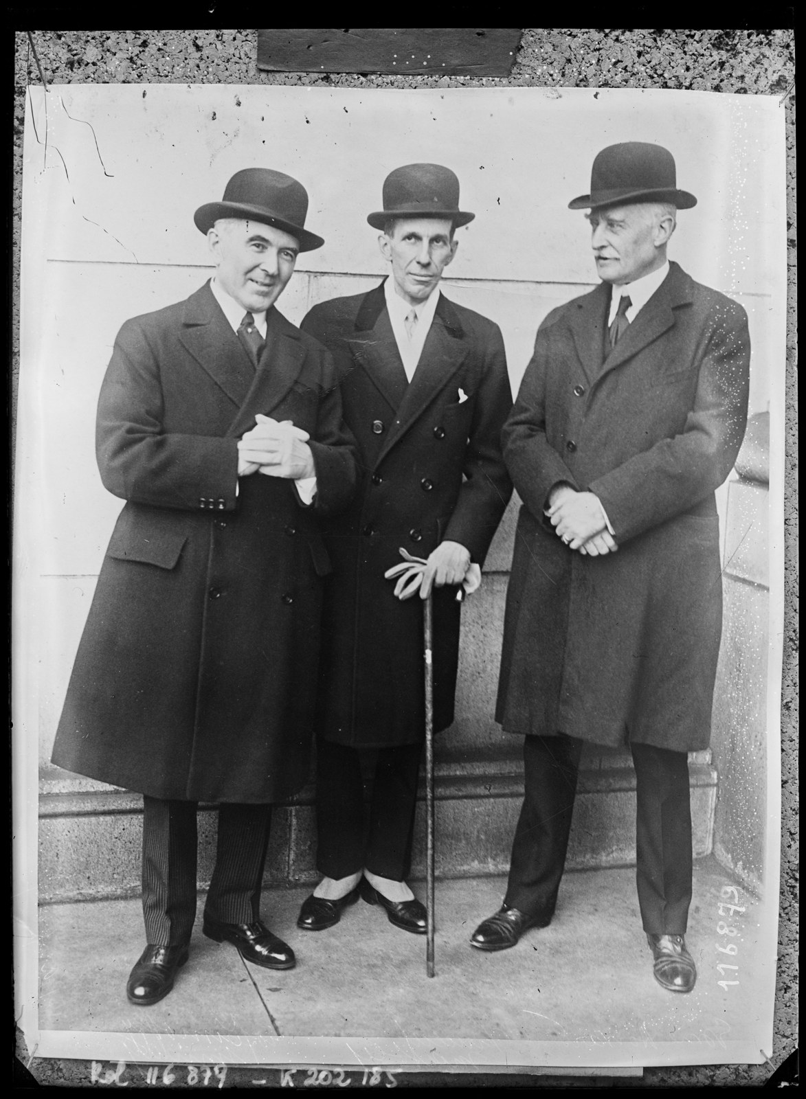Timothy Smiddy, the Irish Free State first minister to the United States, at left with Vincent Massey and Esme Howard in 1927