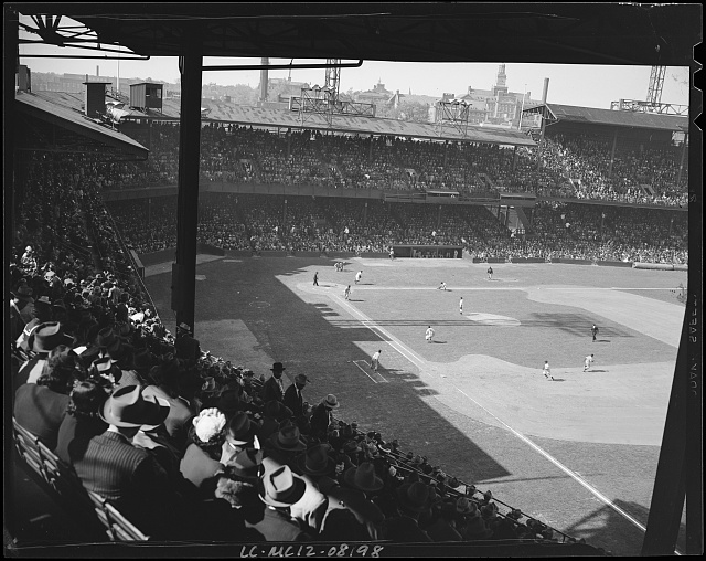 Washington Homestead Grays players at Griffith Stadium, January 9, 1947