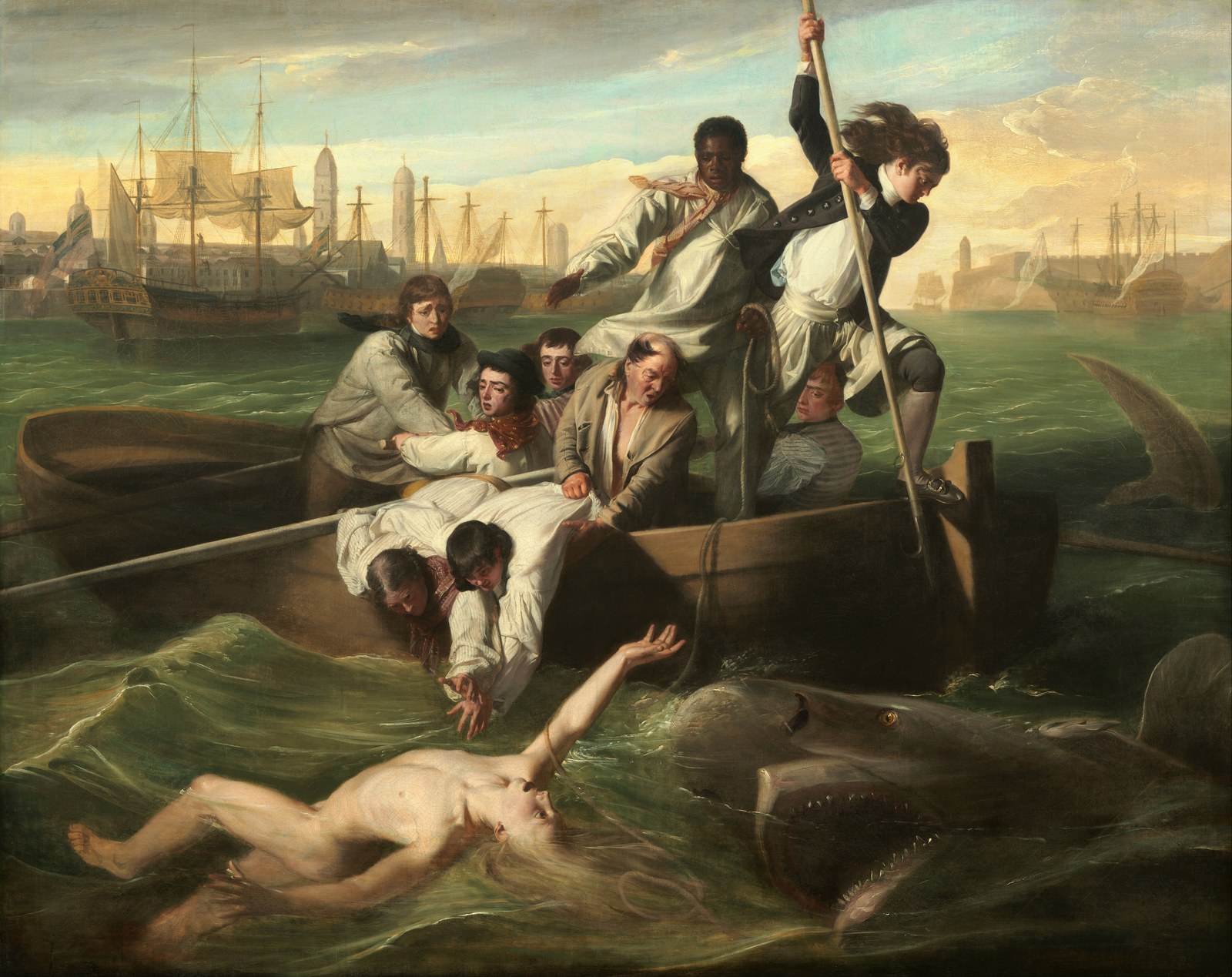 Watson and the Shark, John Singleton Copley's 1778 painting of a shark attacking a man beside a rowboat