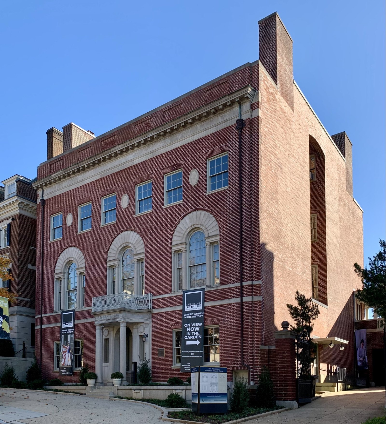 The brick Woodrow Wilson House on S Street NW in Kalorama