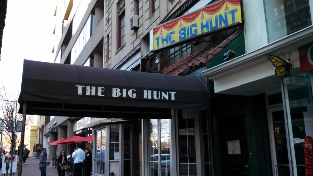 Big Hunt exterior with striped awning 2013