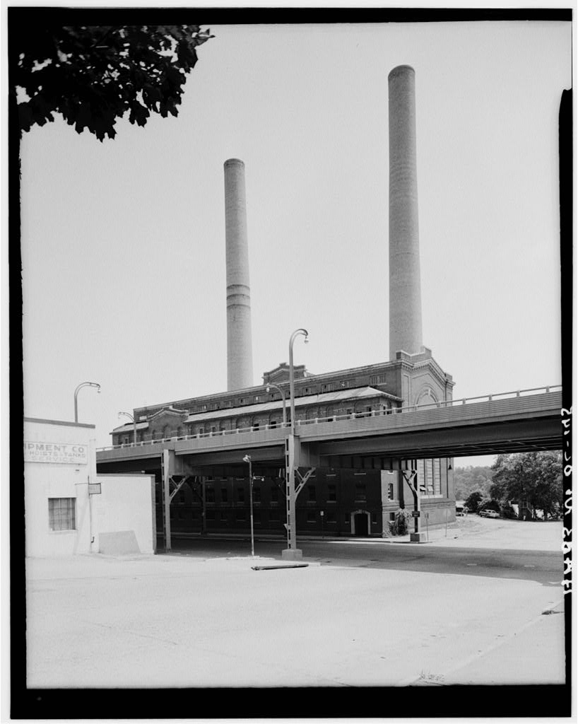 Capital Traction Company powerhouse at 3142 K Street NW Washington DC photographed in 1933
