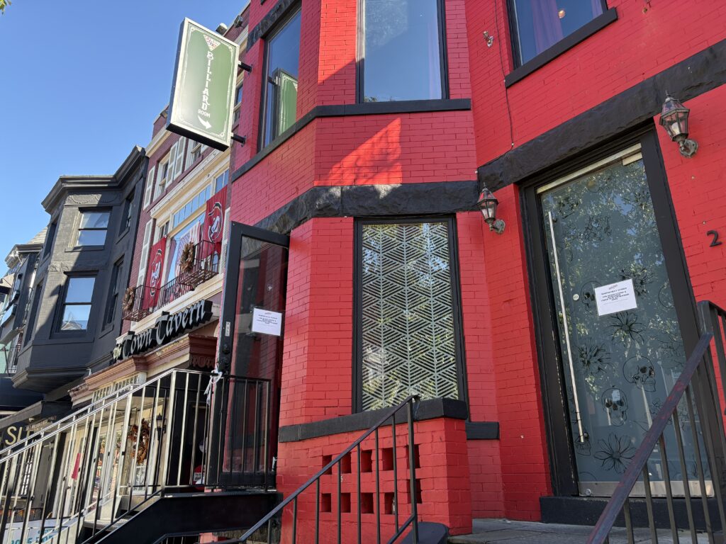 2321 18th Street NW painted red as Death Punch bar in 2025