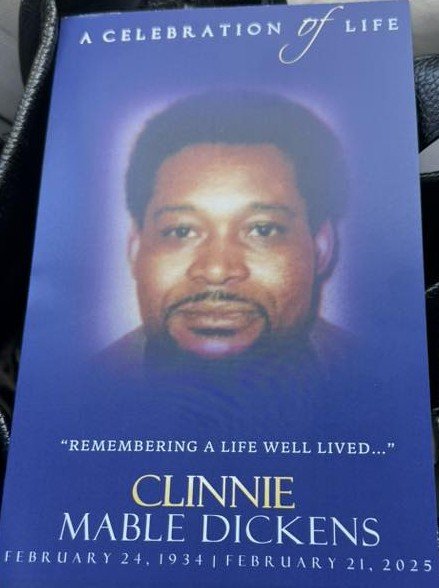 Clinnie Dickie Dickens funeral program February 2025