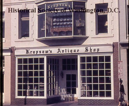 Krupsaw's Antique Shop at 1420 Wisconsin Avenue NW, Georgetown, 1965