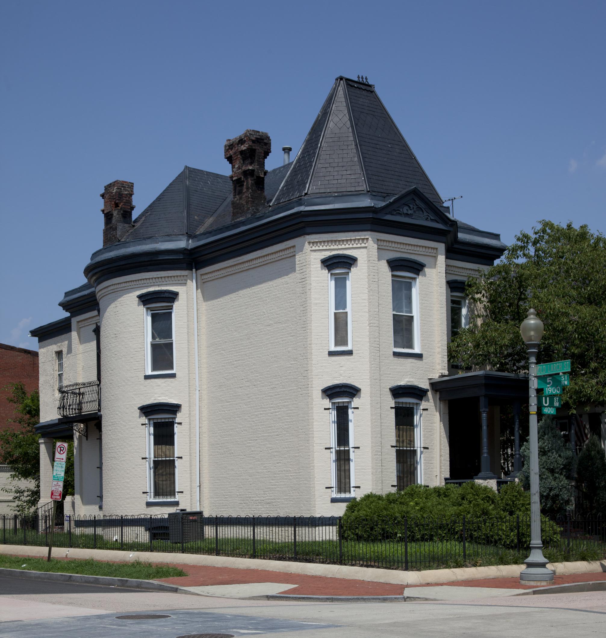 LeDroit Park streetscape with Italianate row houses and trees, Washington DC