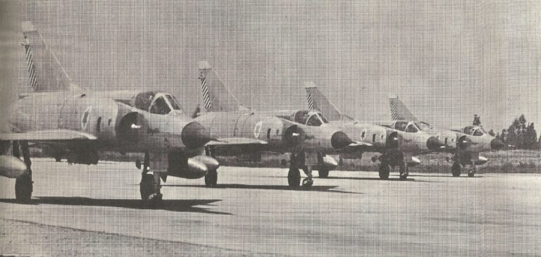 Dassault Mirage III fighter of the Israeli Air Force, the same type Yosef Alon commanded with 101 Squadron