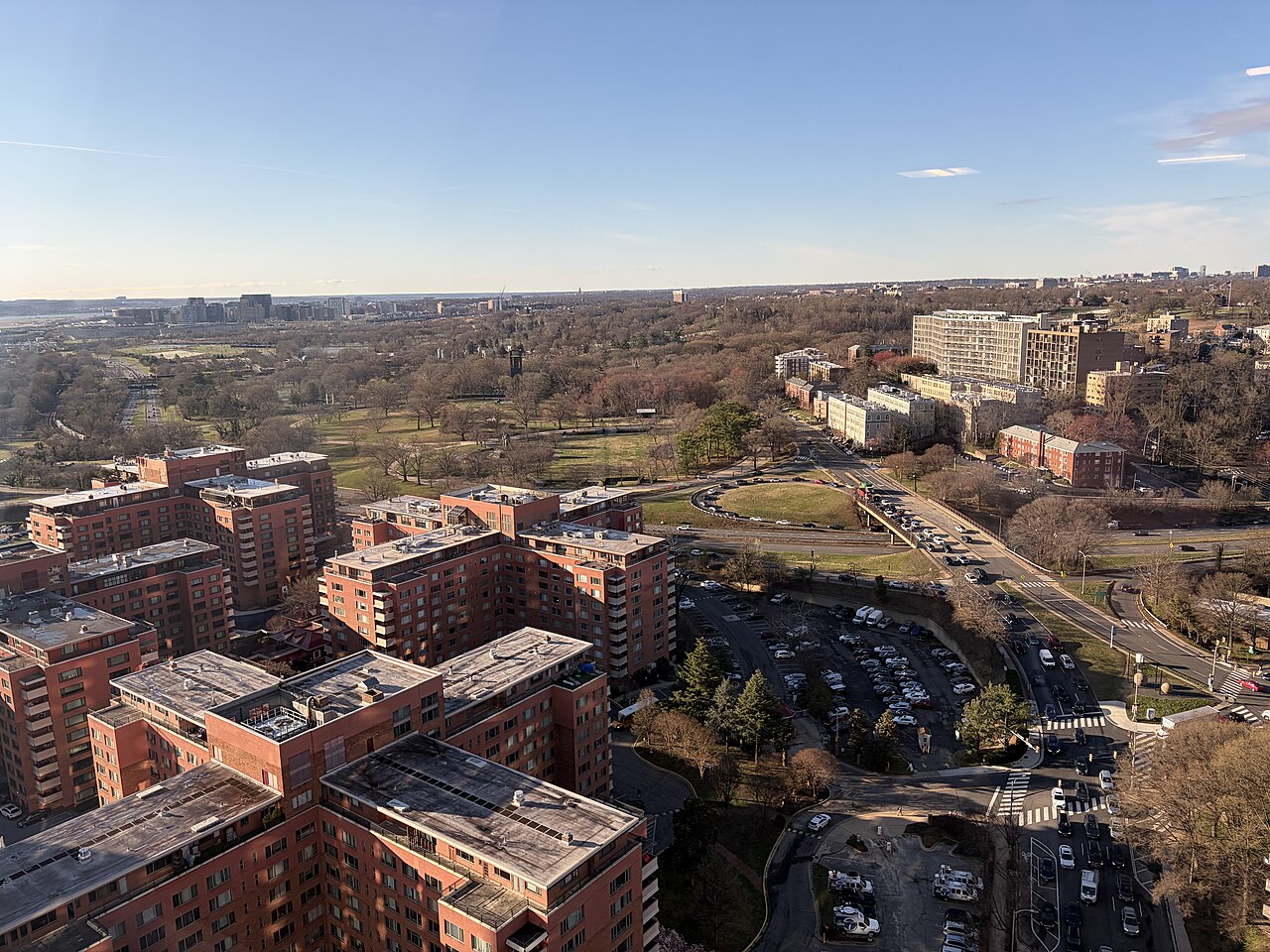 River Place co-op towers in Rosslyn overlooking the Potomac River