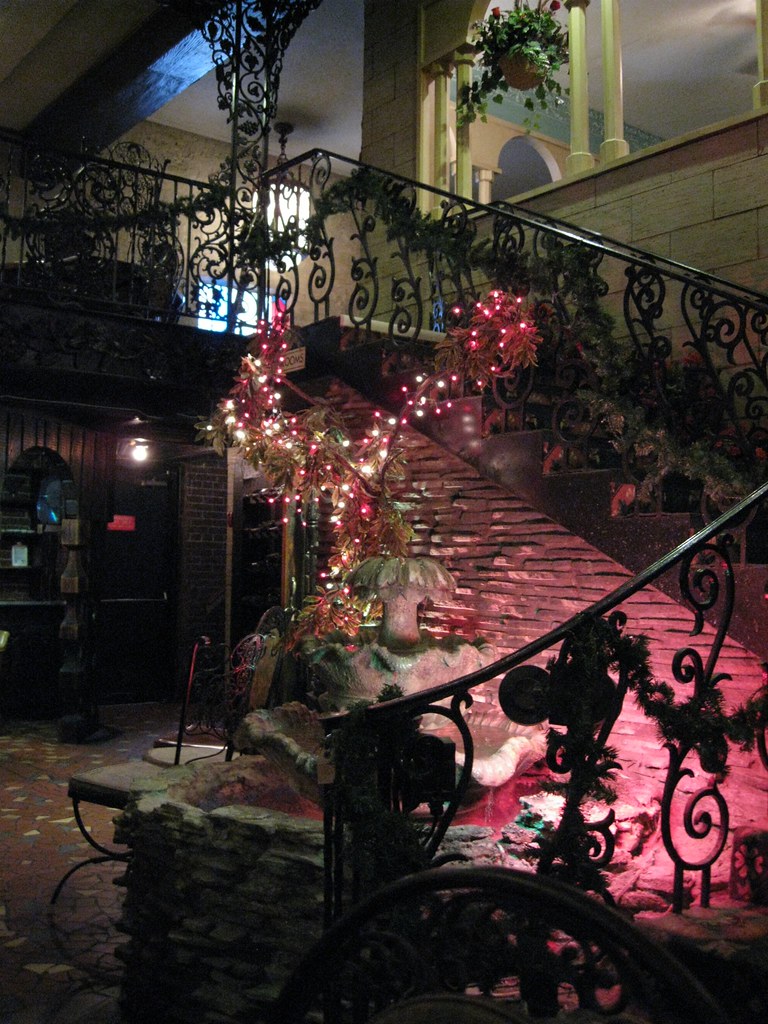 Fountain under the staircase at Tom Sarris Orleans House, January 2008