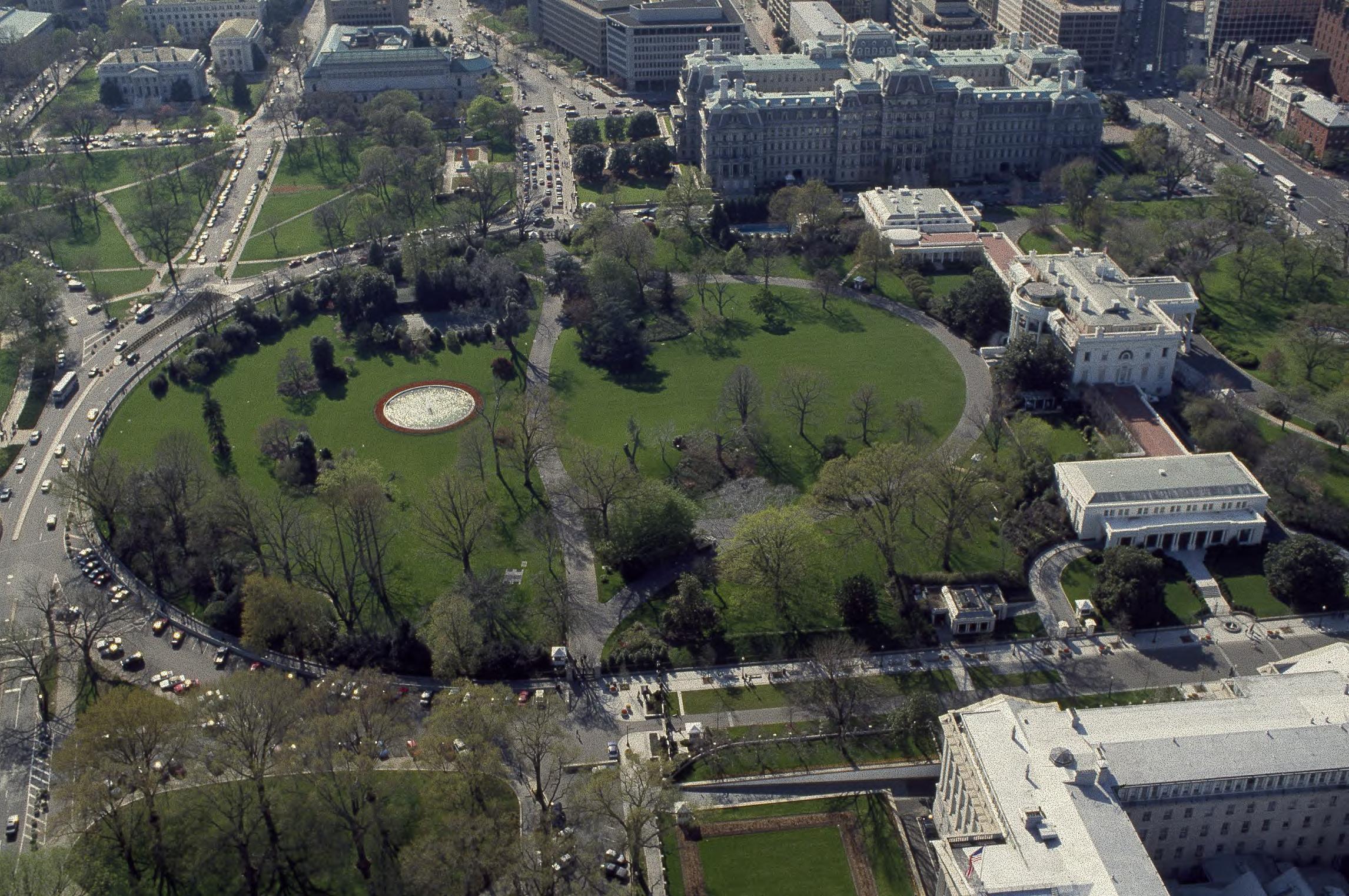 Aerial view of the White House by Carol M Highsmith, late twentieth century