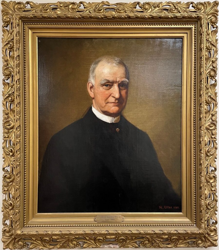 1887 portrait of Justice Andrew Wylie by Henry Ulke.