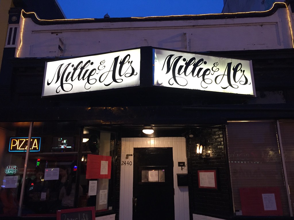 The Millie and Al's storefront at 2440 18th Street NW on April 6, 2016, one night before the final closing. Photo by Joe