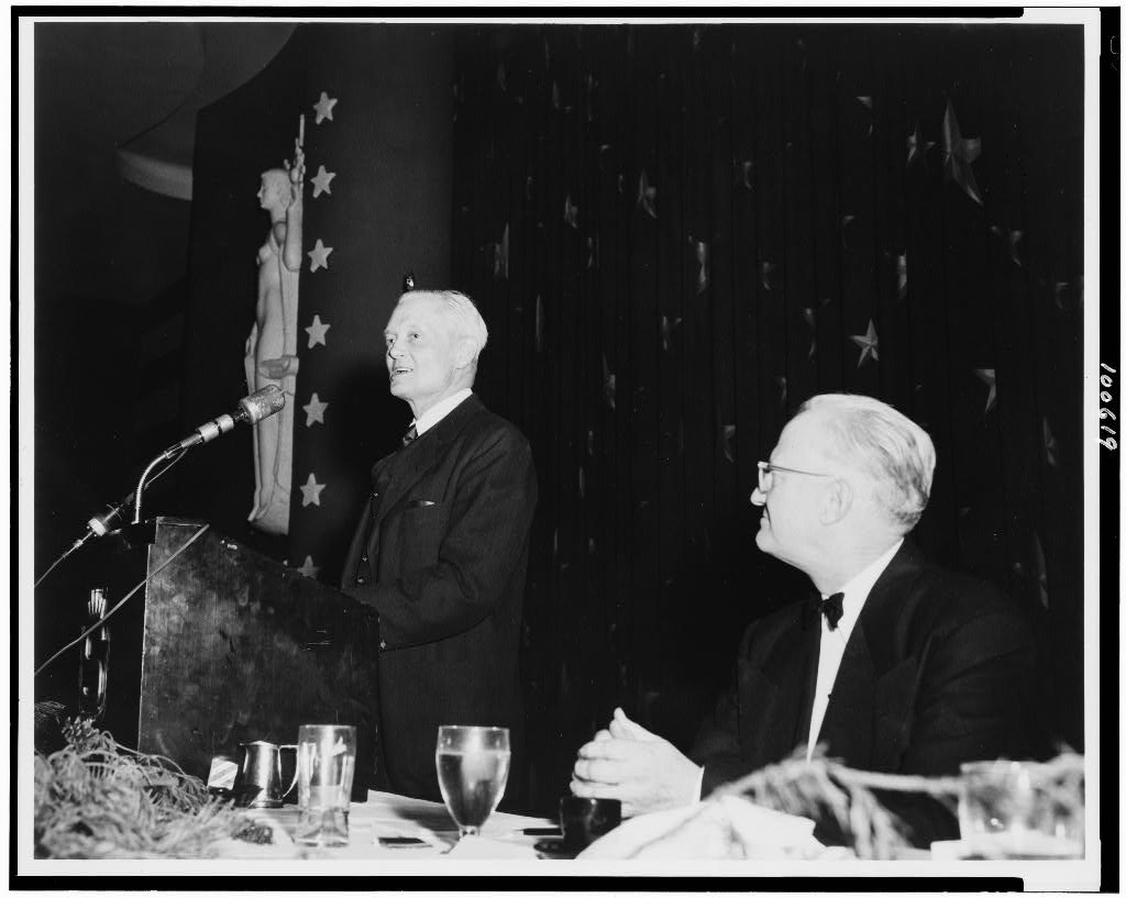 Sherman Adams at the Statler Hotel, February 4, 1955