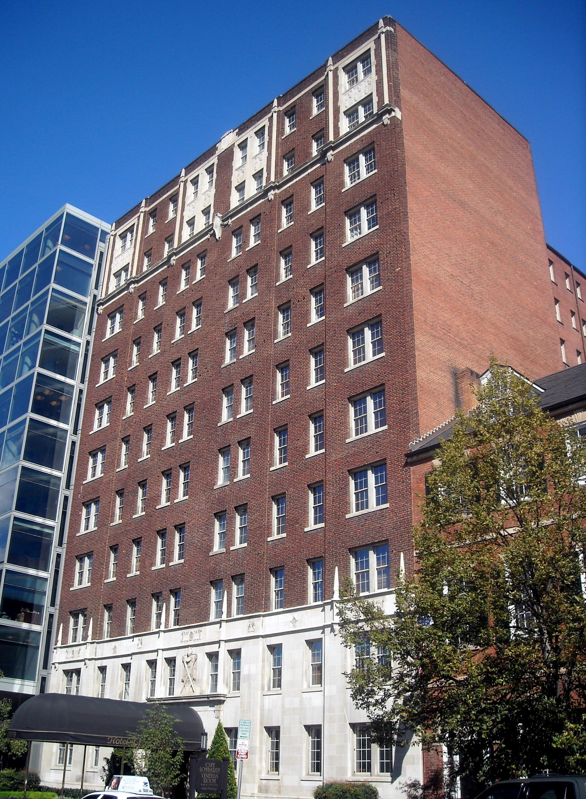 Hotel Lombardy exterior at 2019 Pennsylvania Avenue NW in Foggy Bottom, Washington DC