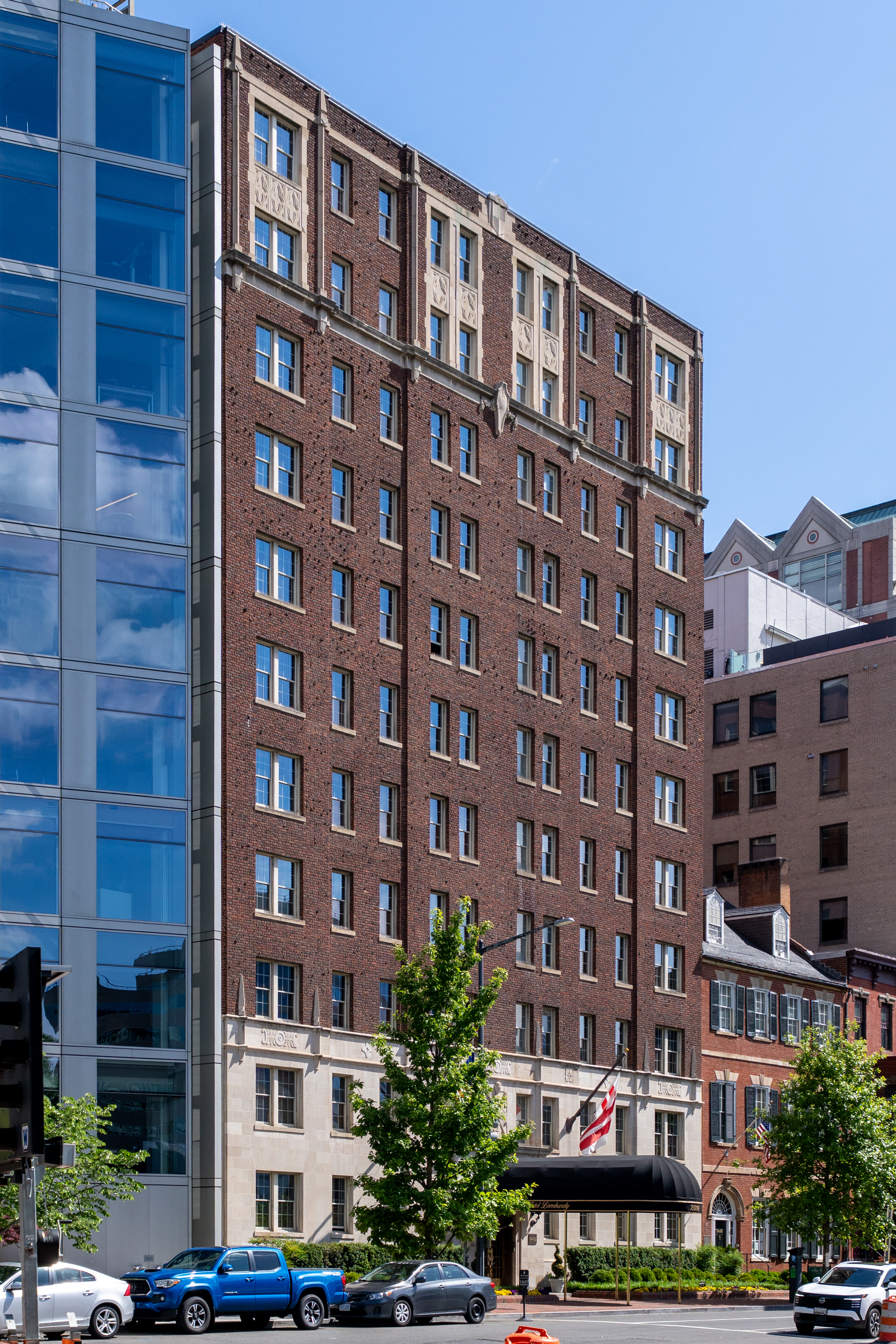Hotel Lombardy Pennsylvania Avenue facade in 2026