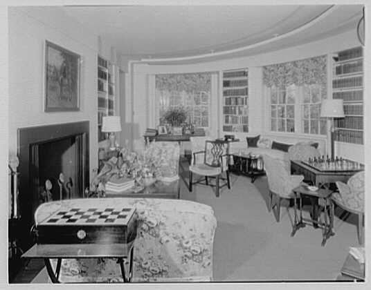 Merrywood porch with view of the Potomac River, 1961
