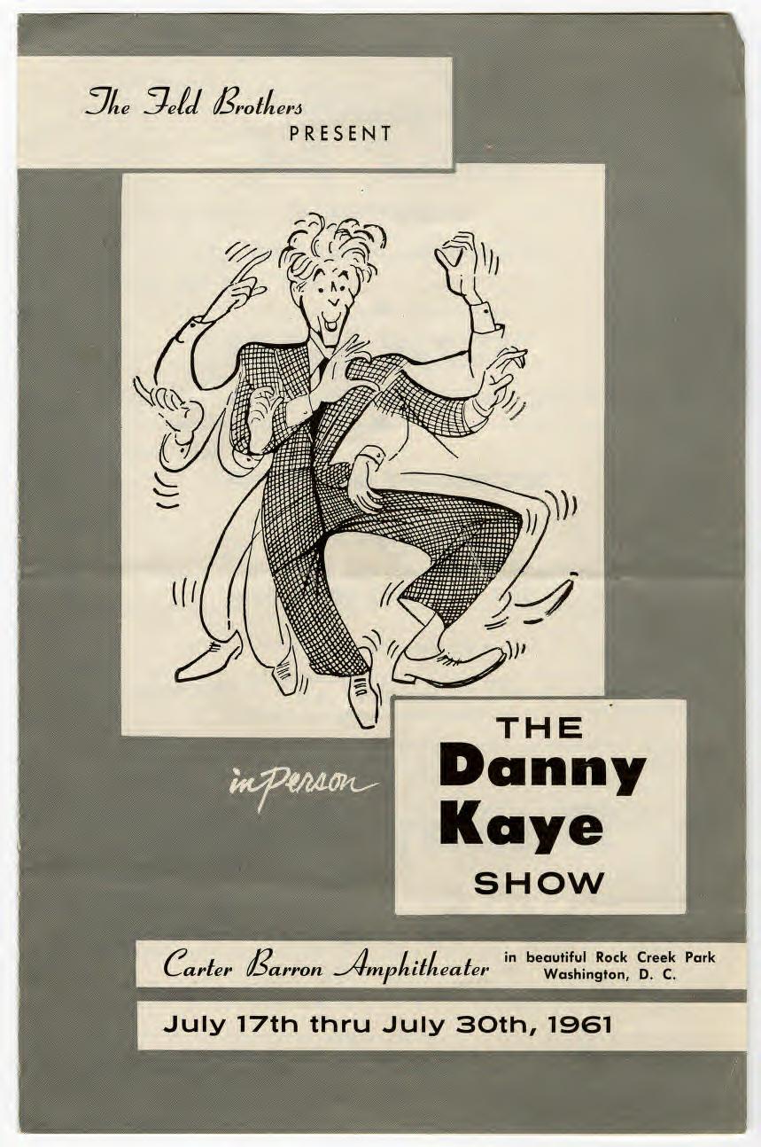 Program for the Danny Kaye Show at the Carter Barron Amphitheater, July 17-30 1961, presented by the Feld Brothers