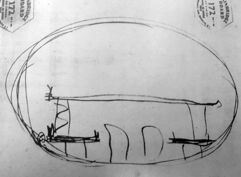 Gordon Bunshaft’s 1967 sketch of a vaulted Metro station