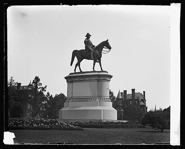 General Winfield Scott equestrian statue at the center of Scott Circle