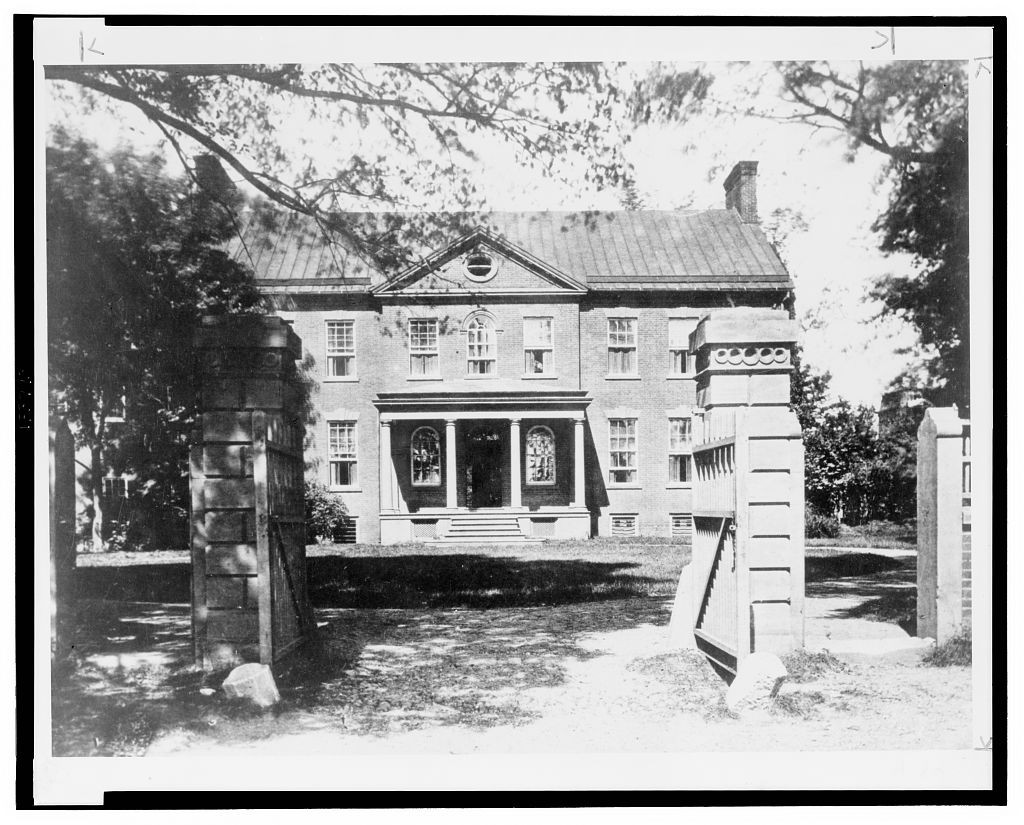 Duddington, the Carroll family house on Capitol Hill, F and 2nd Streets SE, Washington DC, from a photograph taken about 1880