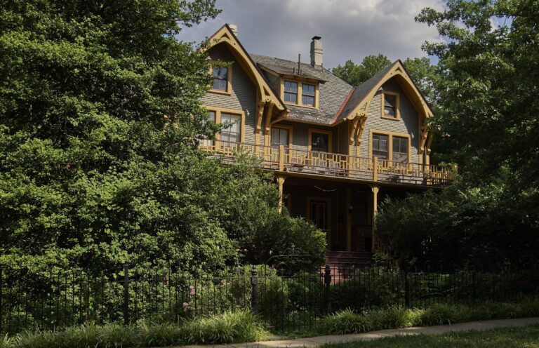 Victorian frame house among trees in Takoma Park