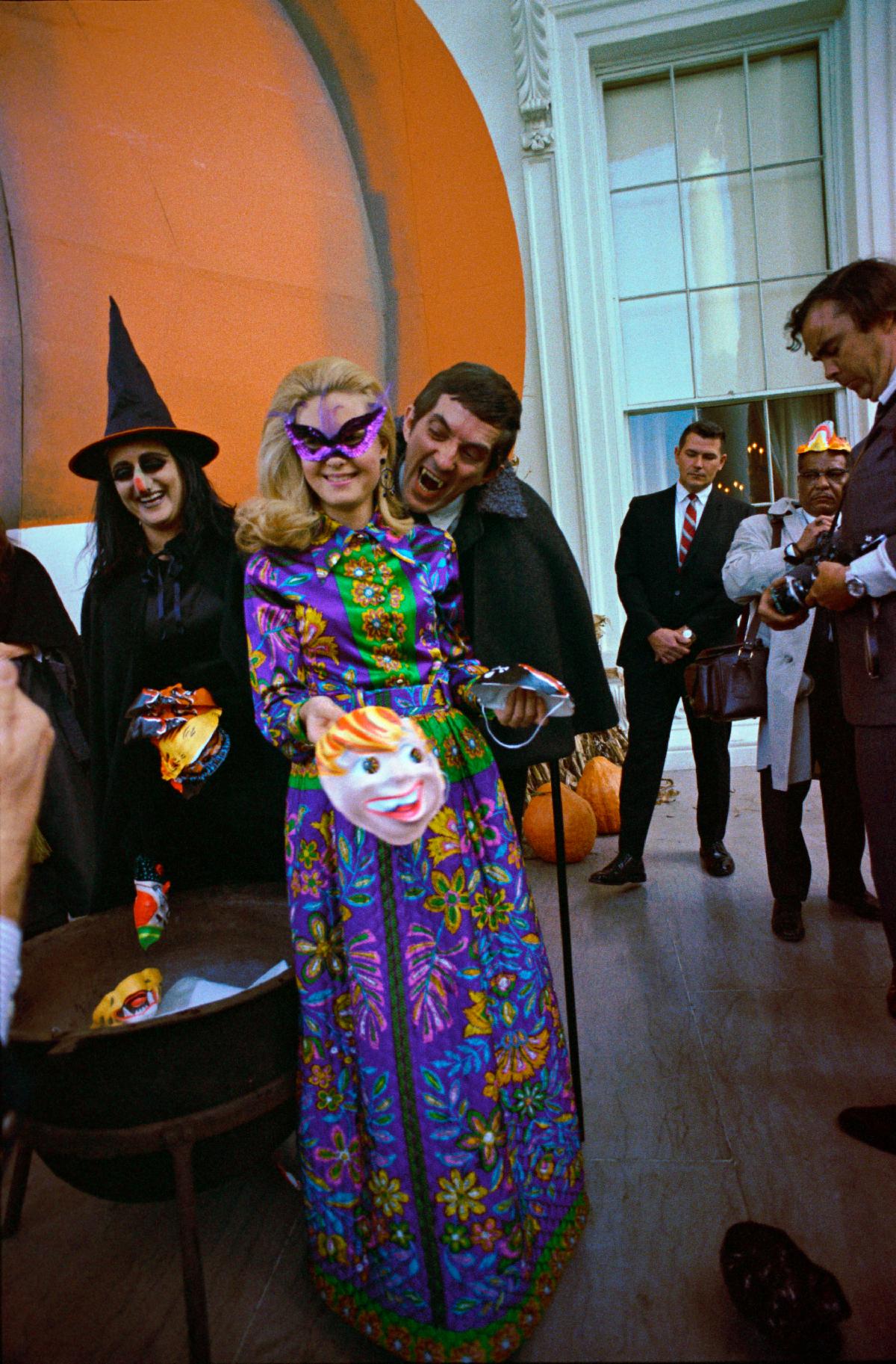 Tricia Nixon at the 1969 White House Halloween party