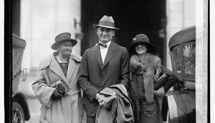 Walter and Hazel Johnson with Walter's mother (Library of Congress)
