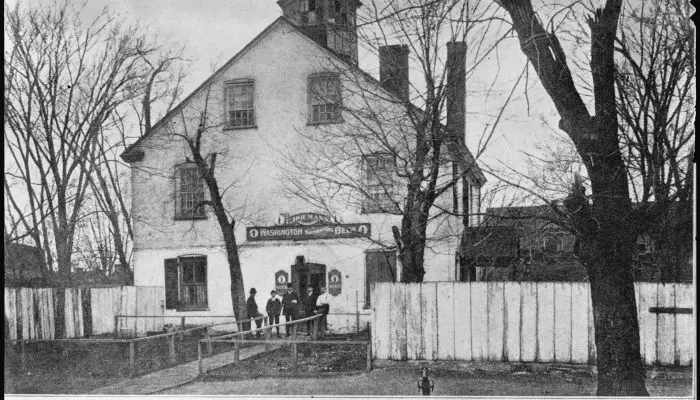 Photo shows historic boarding house, also called Eastern Branch Hotel, on the south side of Pennsylvania Ave., S.E., Washington, D.C. (Source: Records of the Columbia Historical Society, 1904, v. 7, p. 79)