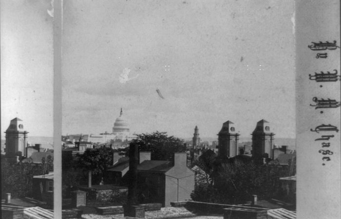view of the Capitol Building in 1888