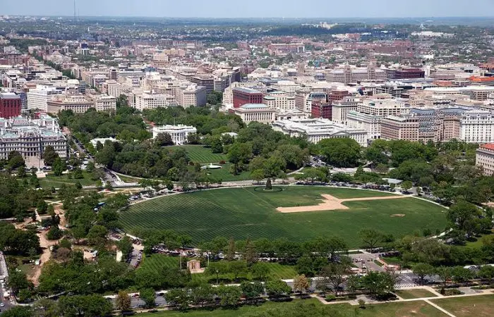 aerial view of the Ellipse