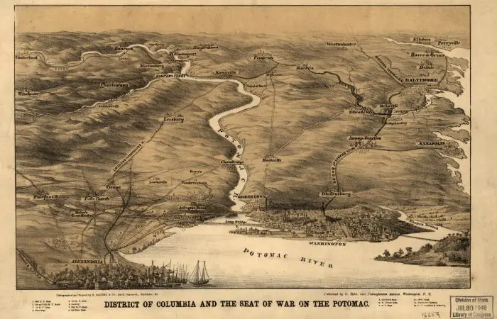 District of Columbia and the seat of war on the Potomac (1861)