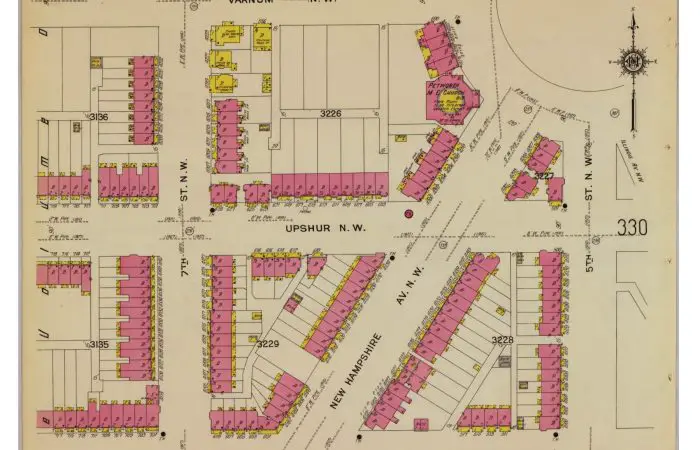 map of Grant Circle in 1916
