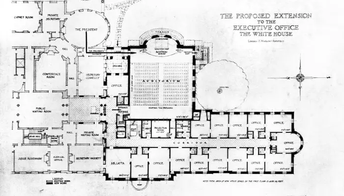 Truman's proposed West Wing expansion