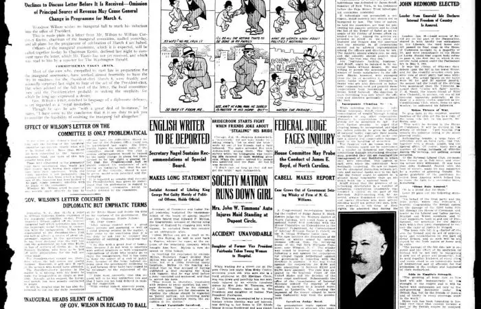 The Washington Herald on January 17th, 1913